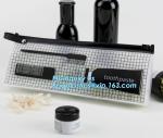 pencil case zipper slider travel cosmet bag, slider zipper clear transparent pvc