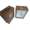 Buy cheap Luxury Cardboard Wine Packaging Box With Handle Leather Wine Glass Display Box from wholesalers