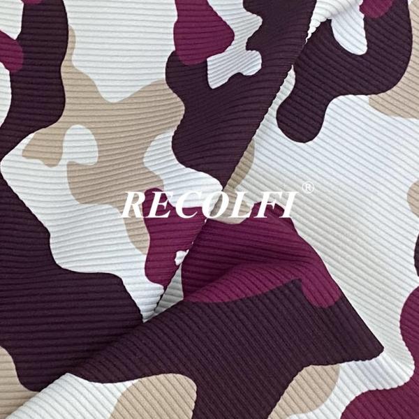 Buy cheap 130CM Width Activewear Spandex Knit Fabric Eco Ribbed Leopard Printing from wholesalers