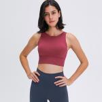 Lady Sexy Hollow Back High Quality Full Support Push Up Sports Bra High Sport