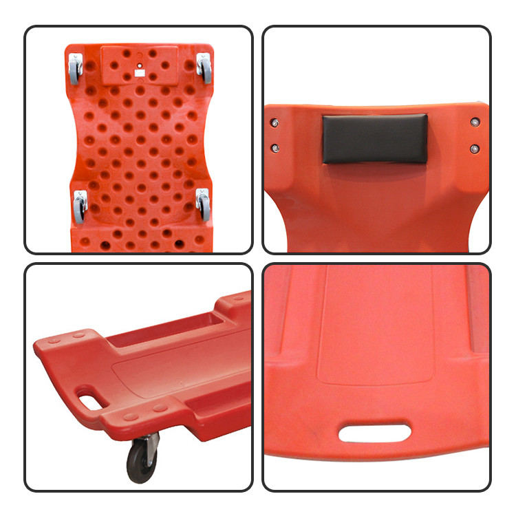 HDPE Mechanic Plastic Creeper , 36cm Under Car Roller Creeper