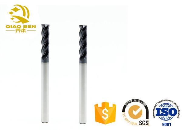 Quality 4 Flutes Tungsten Carbide CNC End Mill Cutter High Hardness Anti - Breakage Edge for sale