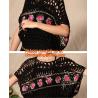 Buy cheap Handmade Crochet Multicolour Three-Dimensional Rose Cutout Knitted Sweater Pull Over Women from wholesalers