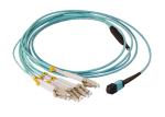 Buy cheap 8 Cores MTP / MPO 10G Fiber Patch Cord OM3 Type Customized Length Aqua Color from wholesalers