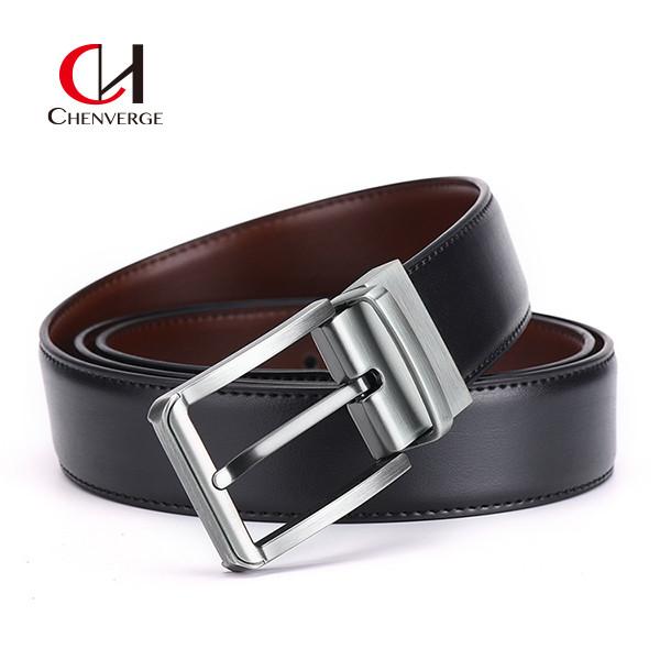 Buy cheap Men'S Business Reversible Buckle Belt Pants Black Bright Face from wholesalers