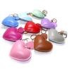 Buy cheap Red 6.5cm Womens Leather Keychain Embossed Logo Leather Heart Key Ring from wholesalers