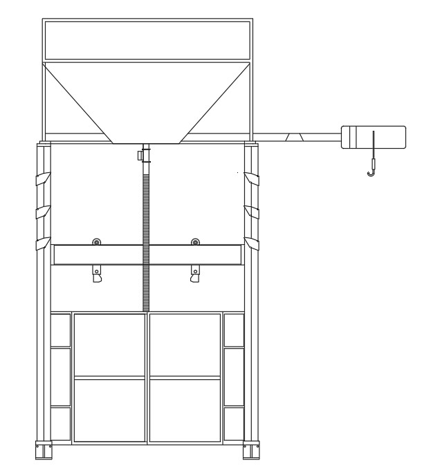 Top Crane Drop Jumbo Fibc Bag Testing Machine 4kw For Container Bag