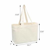 Buy cheap Sustainable Natural Color 6oz Canvas Cotton Tote Bag product