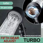 Household Bath Shower Water Filter Heater Set Turbocharged Shower Sprinkler Head