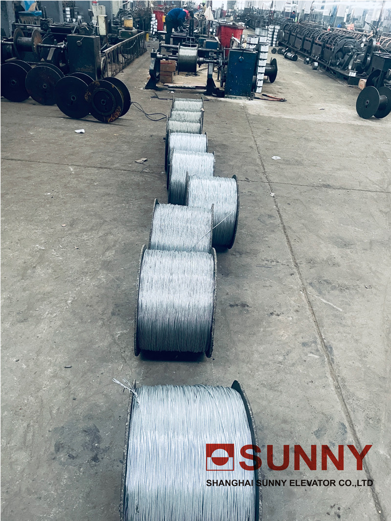 Elevator Steel 6x19 Large Diameter Wire Ropes for Traction Machine Parts
