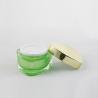 Buy cheap 15G Green Irregular Acrylic Plastic Cream Jar For UV Gel Cosmetic Packaging from wholesalers