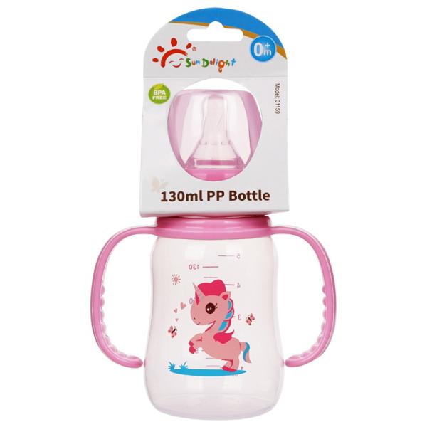 Buy cheap 5oz 130ml Double Handel PP Arc Newborn Baby Feeding Bottle from wholesalers