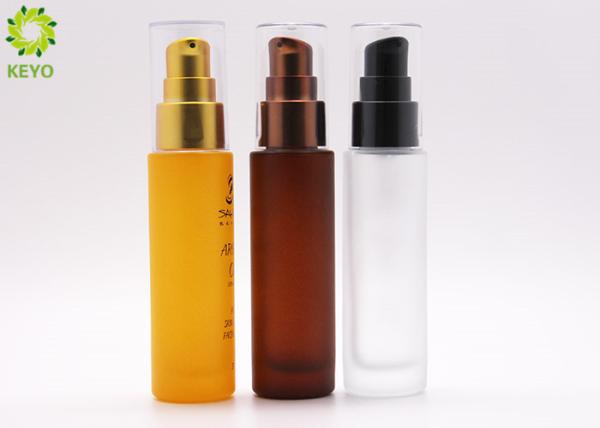 Buy cheap CBD Hemp Oil Essential Oil Glass Airless Pump Bottles With Cusotm Silk Printing Logo from wholesalers