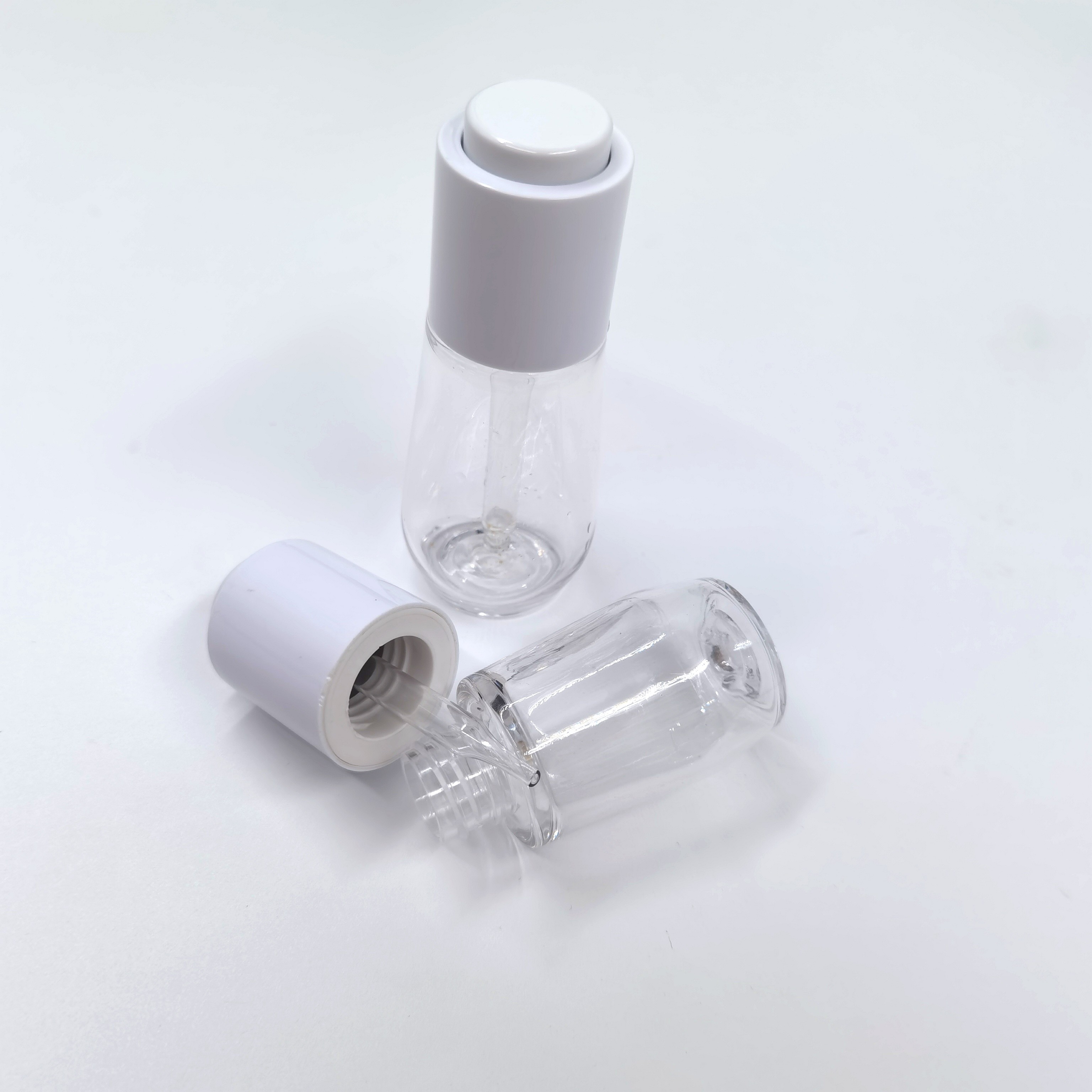 30ml 50ml Serum Skincare PET Cosmetic Bottles With Dropper Thick Wall