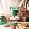 Buy cheap Christmas Tree Double Wall Glass Mug Cute Creative For Festival Gift OEM ODM from wholesalers