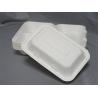 Buy cheap 9"X6" Compostable Biodegradable Bagasse Food Box 3 Compartment from wholesalers