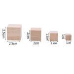 Tree Pine 1.5cm Unfinished Wood Crafts Wooden Square Blocks