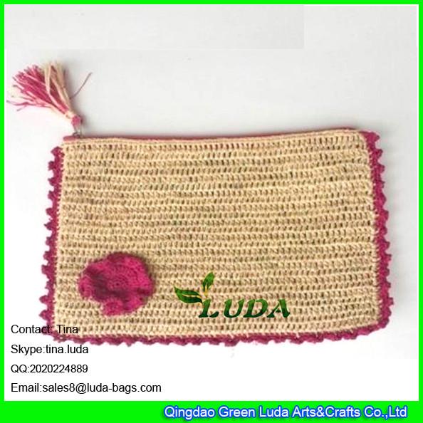 Buy cheap LUDA thailand handmade soft straw bag fashion macrame unique straw clutch bag from wholesalers