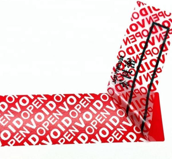 Buy cheap Waterproof Tamper Evident Products Red Color Customized Serial Number from wholesalers