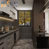 Buy cheap Maple Plywood Kitchen Cabinet Set with Wall Cabinet Affordable and Durable from wholesalers