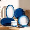 Buy cheap 2024 Floral Ceramic Dining Plate Set Tableware Porcelain Blue Stoneware Dinnerware Set from wholesalers