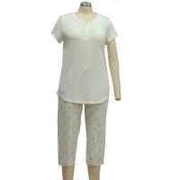 Buy cheap Solid Color Ladies Pajama Sets Womens Summer Sleepwear Customized Logo product