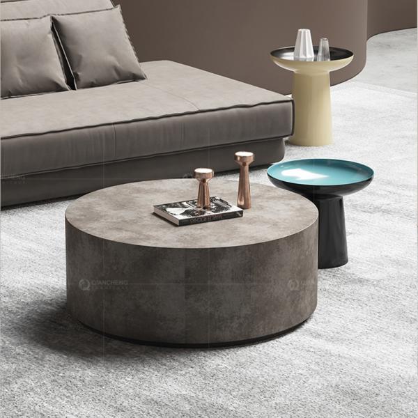 Quality Stainless Steel Base Side Corner SS Coffee Table Artificial Marble Top for sale