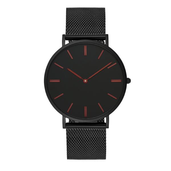 Buy cheap Blank Face Black Stainless Steel Mens Watch With Quick Change Mesh Band from wholesalers