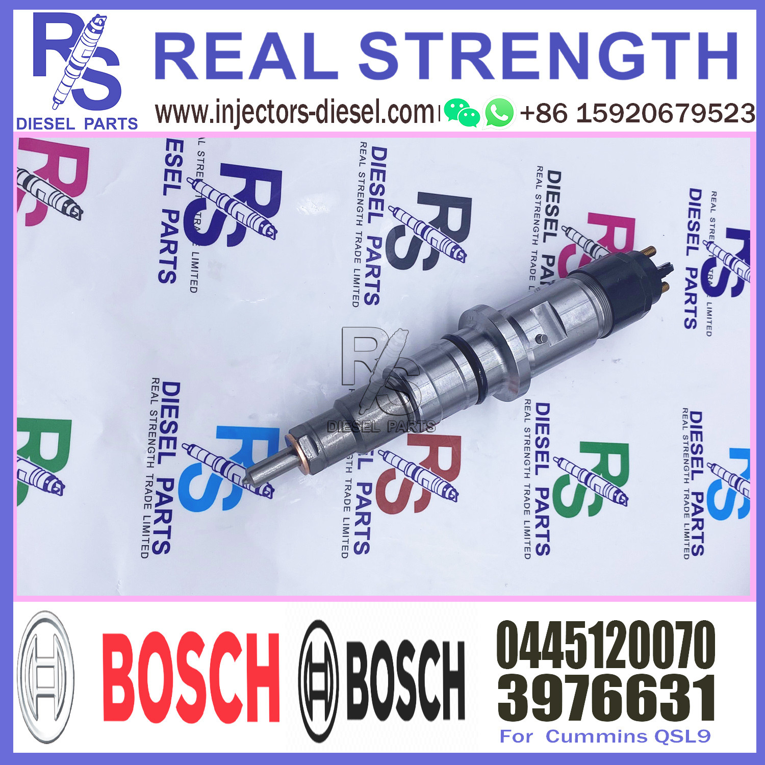 Cummins QSL9 BOSCH Diesel Injector 0445120241 5263304 3976631 4930485 0445120070