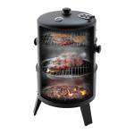Black Stainless Steel Sokeless Charcoal Barbecue Grill 44*53*80cm Vertical 3 in