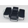 Buy cheap Gray Aluminum Cosmetic Case PVC Beauty Box With Four Trays Portable For Travel from wholesalers