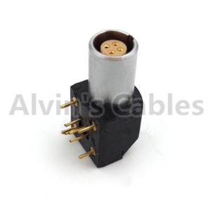 China EPG.0B.304.HLN Printed Circuit Board 90 Degree Grip LEMO PCB Connector 4-Pole Soldering Iron on sale