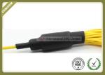 Single Mode Fiber Optic Patch Cord , Optical Fiber Jumper With Yellow Color