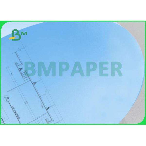 80g Two Sided Blue CAD Paper For Drawing 30'' x 150yards Clear Image Printing