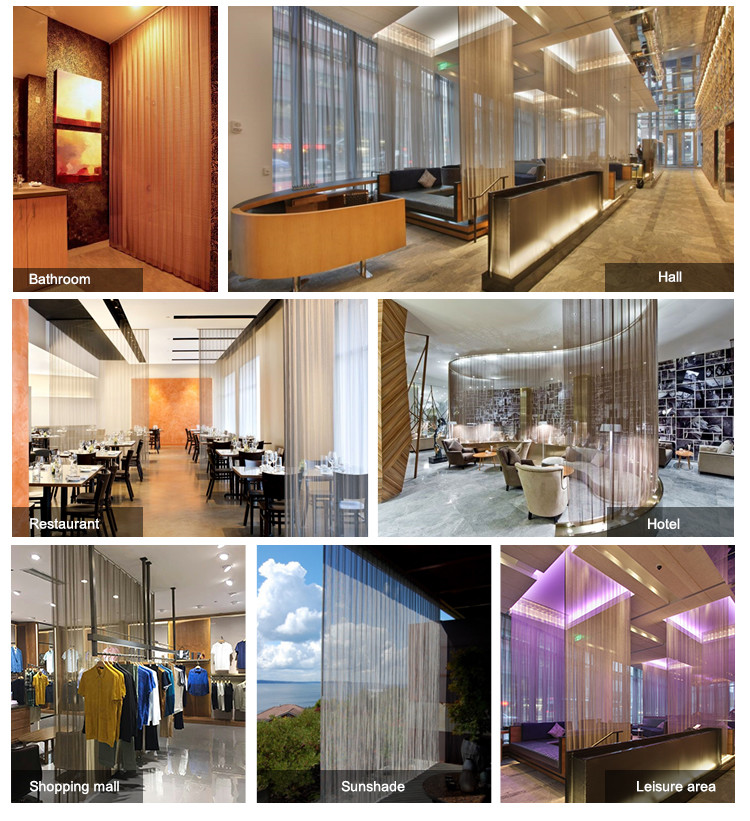 Stainless Steel Wire Mesh Curtain Partition Walls