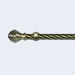 Muslim Classic Style Twisted Curtain Rod Set Accessories Antique Bronze Plastic