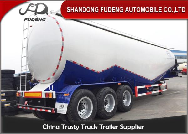 Buy cheap 80 Tons Bulk Cement Tanker Trailer Mobile Horizontal Cement Fly Ash Silo Semi Trailer from wholesalers