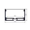 Buy cheap 55*32mm Suspended Aluminum LED Profiles Waterproof For Working Place from wholesalers