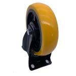 5 Inch Orange Polyurethane Rigid Plate Caster Wheels