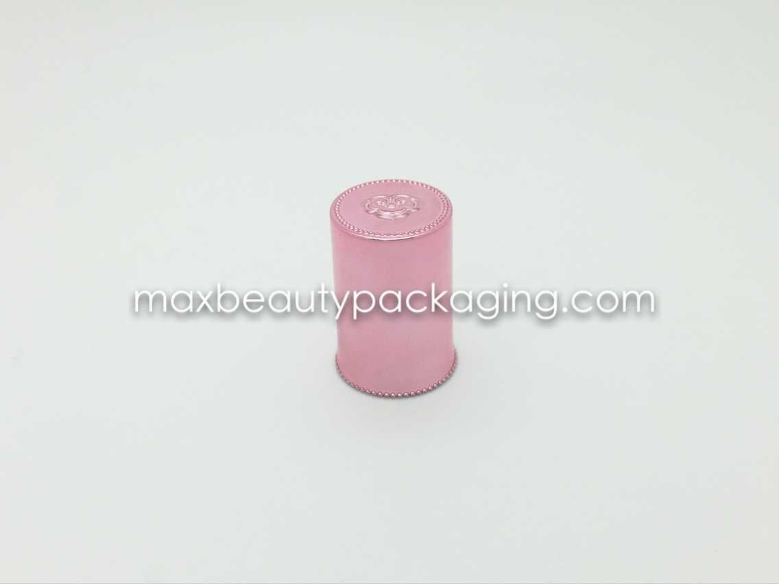 N8015 nail polish cap nail polish packaging plastic cap UV metallic pink color coating finish flat brush plastic cap