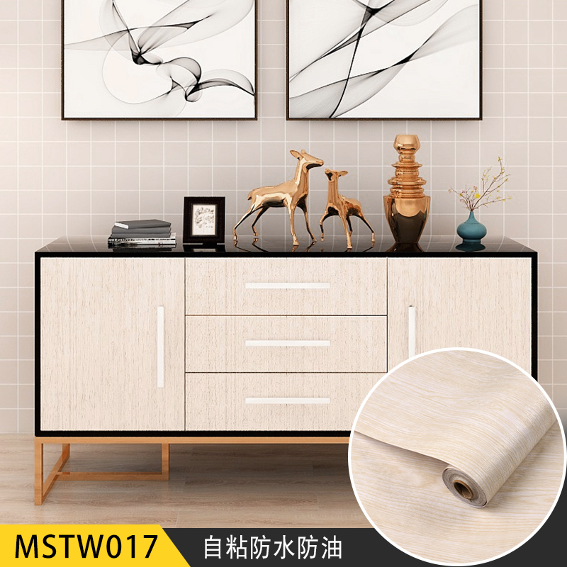 Matt Wood Contact 3D Home Decoration Mural Wallpaper For Anti Static Function