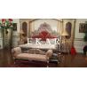 Buy cheap Italy antique luxuxy bedroom furniture master wooden leather bed LS-A118A from wholesalers