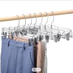 Thickening Metal Cloth Hanger 14 Inches Metal Pant Hangers With Clips