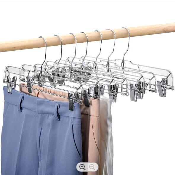 Buy cheap Thickening Metal Cloth Hanger 14 Inches Metal Pant Hangers With Clips from wholesalers