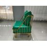 Buy cheap Green Gold Texture 56cm 77cm Wrought Iron Outdoor Sofa from wholesalers