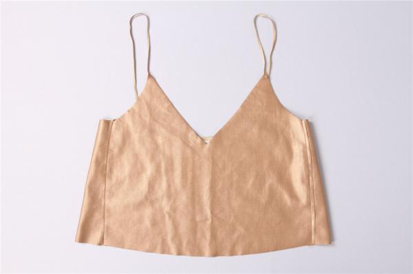 Buy cheap V Neck Short Sling Ladies Tank Top 100% Polyester Sexy Tank Tops For Women from wholesalers