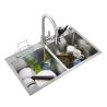 Buy cheap Topmount Handmade Kitchen Sink 50/50 Double Basin 20 Gauge T-304 Grade from wholesalers