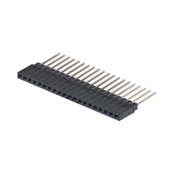 Buy cheap Single Row 180 Degree 40P Female Header Connector 2.54mm Pitch 8.5mm Height Plastic from wholesalers