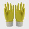 Buy cheap Yellow Color Cotton Flocklined Rubber Gloves For Household Kitchen Use from wholesalers