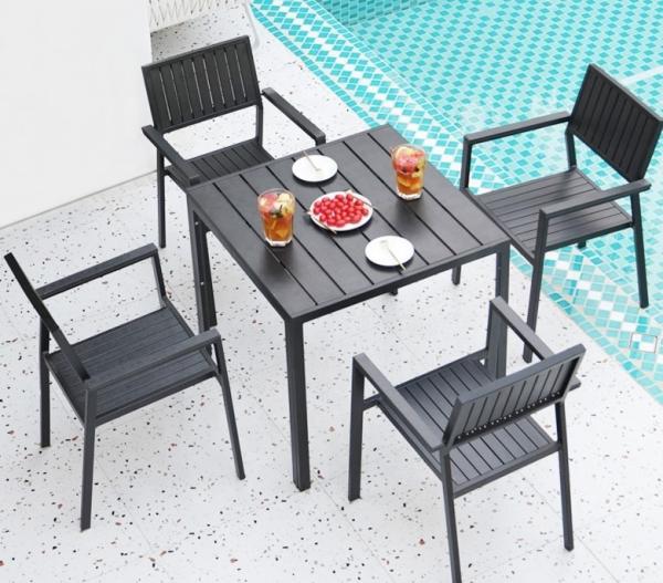 Buy cheap Tea Break / Coffee Time / Eating Plastic Wood Outdoor Dining Sets from wholesalers
